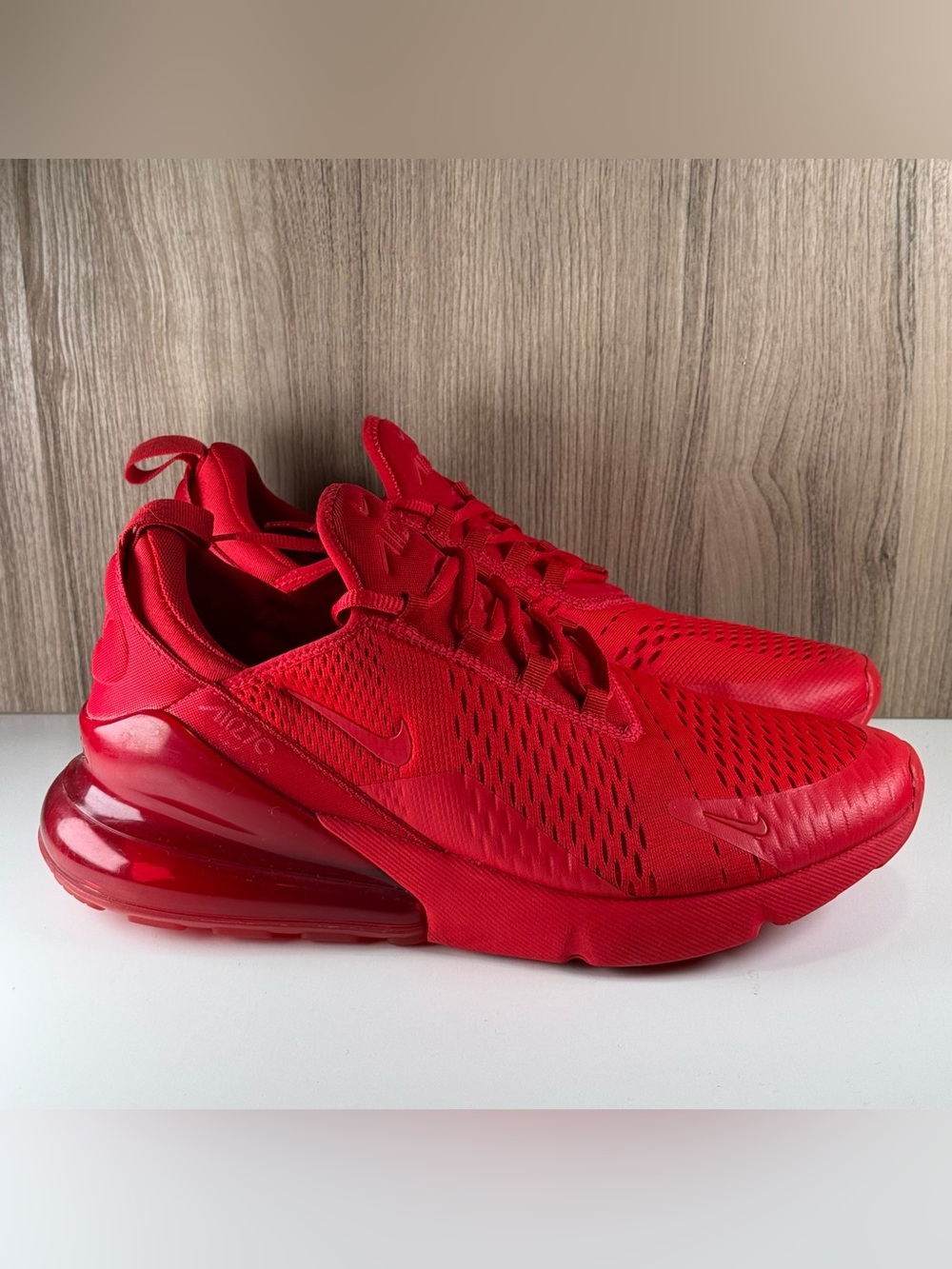 Nike Air Max 270 University Triple Red Shoes CV7544-600 Men’s Size 11